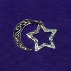Moon Star Silver Pendant